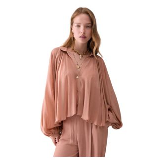 Liu Jo Camicia TS M/L Over - female - Liu Jo - Shirts - Orange - XS - Blouses & Shirts