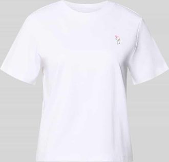 s.Oliver Red Label Regular Fit T-Shirt aus reiner Baumwolle in Weiss, Gr&ouml;&szlig;e 34