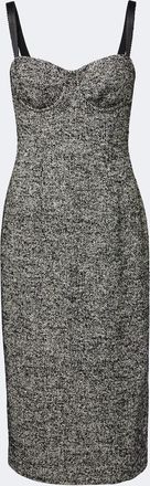 Dolce & Gabbana Wool and silk-blend tweed midi dress