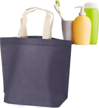 Generic Non Woven Bags, Non-Woven Fabric Reusable Goodie Bags, Large Capacity Market Pouch Eco-Friendly For Picnic School Party Kitchen, Gray, Refer to descri