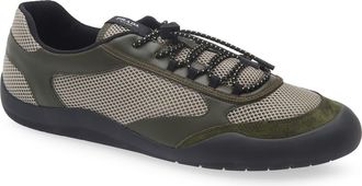 Prada Speedrock Mixed Media Sneaker in Militare at Nordstrom, Size 10.5Us