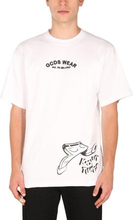 GCDS White Crew Neck T-Shirt
