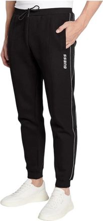 Guess Katoenen Heren Activewear Regular Fit Broek - Heren - Sweatpants - Zwart - L - Katoen - Broeken