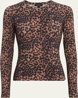 Rag & Bone Luca Long-Sleeve Leopard Tee