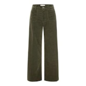 Frame Denim Wide Trousers - female - Frame - Wide Trousers - Green - W27 - Trousers