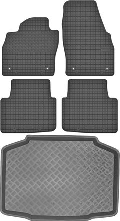 OEM Skoda Kamiq Crossover A Partir De 2019 Set - Alfombrillas De Goma Para Coche + Alfombrilla Para Maletero