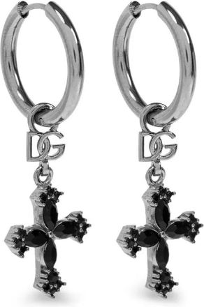Dolce & Gabbana Oorbellen met kruis amulet - Zilver