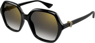 Cartier Stijlvolle Ct 0470S Zonnebril - unisex - Zonnebrillen - Zwart - 57 MM - Accessoires