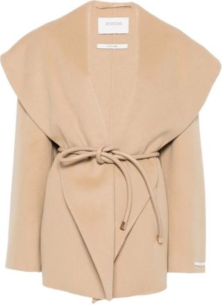 Sportmax Dames, Mantels, Bruin, Maat: 2XS Zijde
