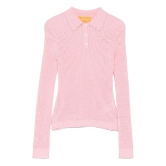 Guest In Residence Cashmere Knitwear, female, Pink, Size: M Shrunken Polo