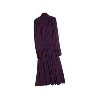 Gucci Kleedjes, Dames, Paars, M, Jurk van lichte viscose cr&ecirc;pe jersey