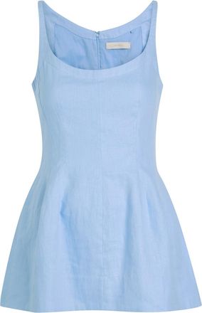 Faithfull The Brand Syna Darted Linen top - Light Blue - S (UK8-10 / S)