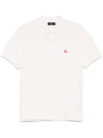 Peuterey logo-embroidered polo shirt - White