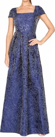 Kay Unger Ophelia Gown In Navy