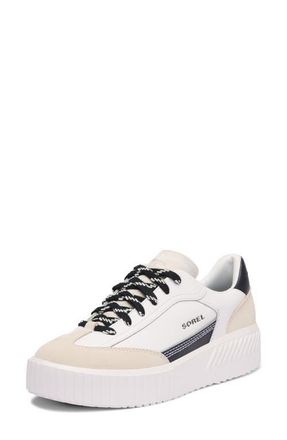 Sorel Ona Ave T-Toe Platform Sneaker in Sea Salt/Black at Nordstrom, Size 10.5