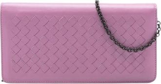 Bottega Veneta Pre-owned Crossbody Bag - Dames - Vintage Clutch - Paars - ONE Size - Leer - Vintage