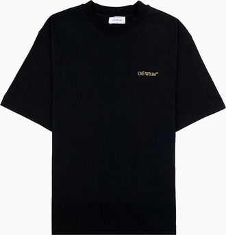 Off-white Mens Off White Tape Arrow Skate S/s T-shirt Black/yellow - Multi/Black - Size: 32