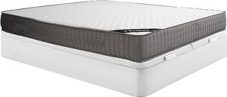 Vente-Unique Conjunto de canap&eacute; abatible de 180 x 200 cm blanco + colch&oacute;n de espuma con acogida viscoel&aacute;stica de 11 zonas de espesor 22cm - DANEVO de YSM&Eacute;E