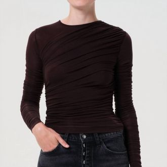 A Gold E Tania Twist Tee Top In Root