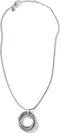 John Hardy Soft Chain Pendant Necklace, Silver, 1.8mm at Nordstrom Rack, Size 18