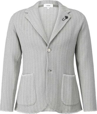 Lardini Zigzag Blazer van Katoen - Heren - Blazers - Groen - XL - Katoen - Jassen