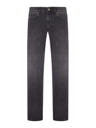 Incotex Regular Jeans In Gray Denim Used Wash