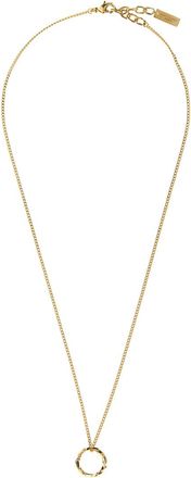 Saint Laurent Golden Cassandre Pendant Necklace