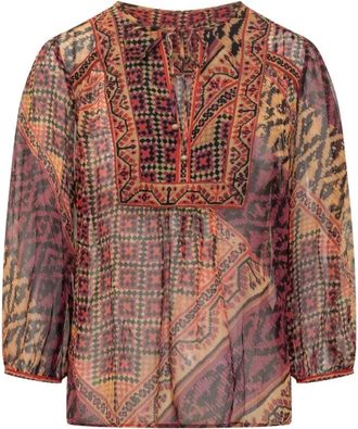 BA&SH Odetta Blouse - Dames - Blouses - Rood - S - Overhemden