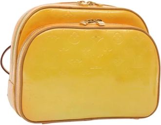 Louis Vuitton Pre-owned Backpacks, female, Yellow, Size: ONE SIZE Pre-owned Vintage Patent Leather Backpack