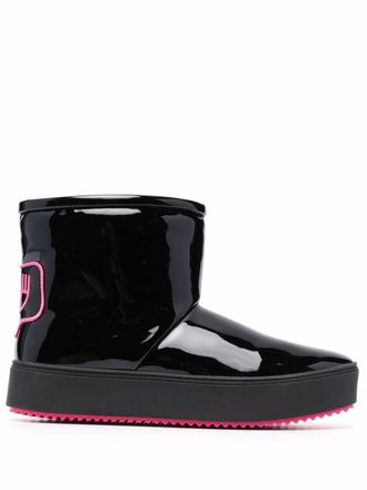Chiara Ferragni round-toe boots - women - PVC - 36 - Black
