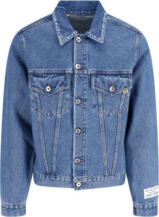 Gallery Dept. Blue Worn-Wash Logo Denim Jacket
