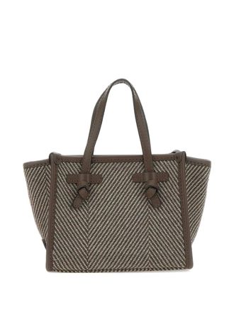 Gianni Chiarini leather tote bag - women - Fabric/Calf Leather - OS - Brown