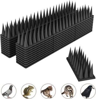 OEM Espigas Anti-palomas, 5,7 M, Protector De Balc&oacute;n, Pl&aacute;stico, 20 Unid, Negro
