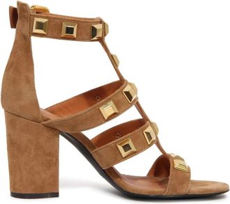 Via Roma 15 Su&egrave;de Sandaal - Dames - Sandalen met hakken - Bruin - 38 EU - Su&egrave;de - Schoenen