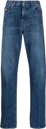 Versace Blue Straight-leg Jeans