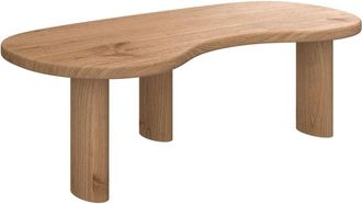 Rendez-Vous D&eacute;co Mesa de centro org&aacute;nica de madera maciza de mindi