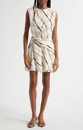 A.L.C. Delia Diagonal Stripe Sleeveless Dress in Mint Multi at Nordstrom Rack, Size 10