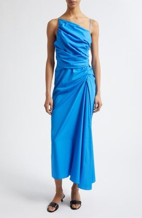 A.L.C. Juno One-Shoulder Cotton Dress in Cornflower at Nordstrom, Size 10