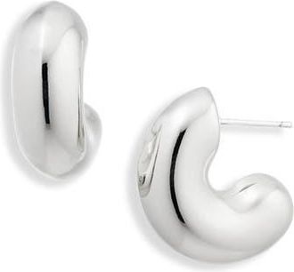 Nordstrom Rack Demi Fine Puffy Huggie Hoop Earrings in Silver at Nordstrom Rack
