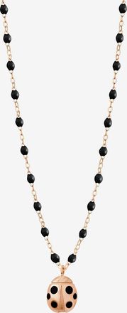 Gigi Clozeau Halskette aus Roségold und Harz Ladybug Noir