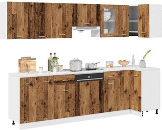 vidaXL Vidaxl - Conjunto De Armarios De Cocina De 11 Piezas lyon De Madera De Ingenier&iacute;a De Madera Vieja