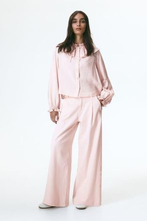 H&M Wide Regular Waist Jeans in Light Pink at Nordstrom, Size 10