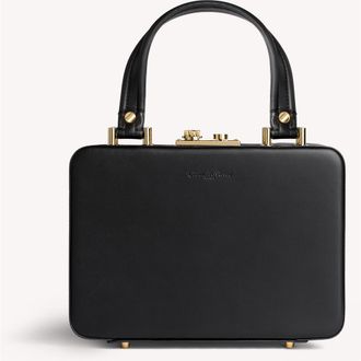 Gianvito Rossi Val&igrave; Top Handle bag in Black Leather at Nordstrom