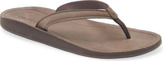 Olukai Southshore Flip Flop in Dark Java/Dark Java at Nordstrom, Size 11