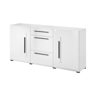 Petits Meubles Aparador 2 puertas 3 cajones estratificado Blanco