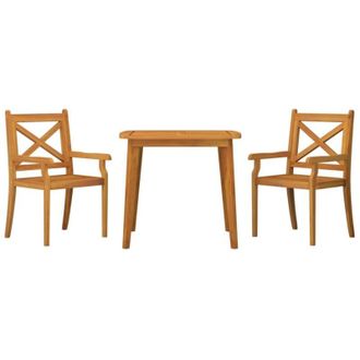vidaXL 3 Piece Garden Dining Set Solid Wood Acacia vidaXL