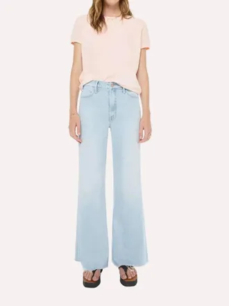 Mother Hustler Roller Skimp Fray Jeans In Bring The Cooler