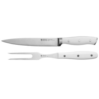 J.A. Henckels International Forged Accent 2-pc Carving Set - White Handle
