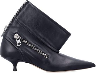 J.W.Anderson J. W. Anderson Black Leather Biker Kitten Heel Ankle Boot