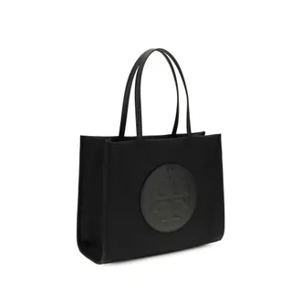 Tory Burch Tonal Logo Emblem Tote Bag - Black